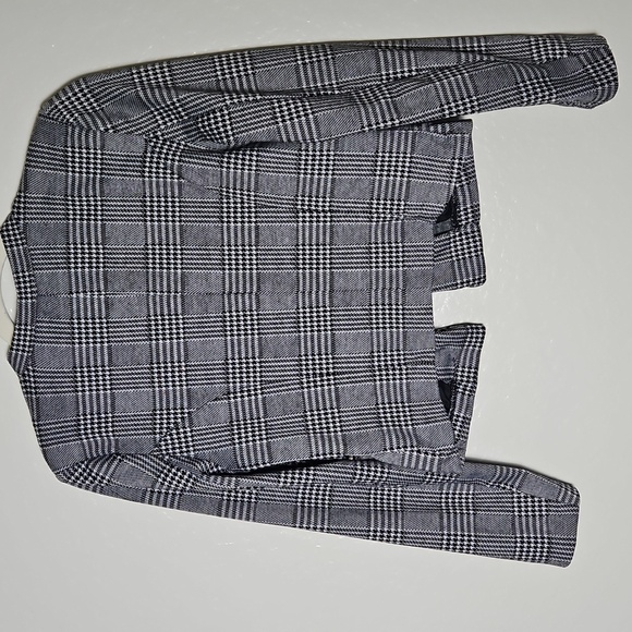 Plaid Black and White Women's Jacket - Picture 3 of 4